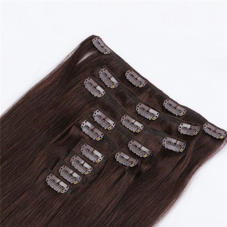 China natural human hair clip in extensions factory QM096